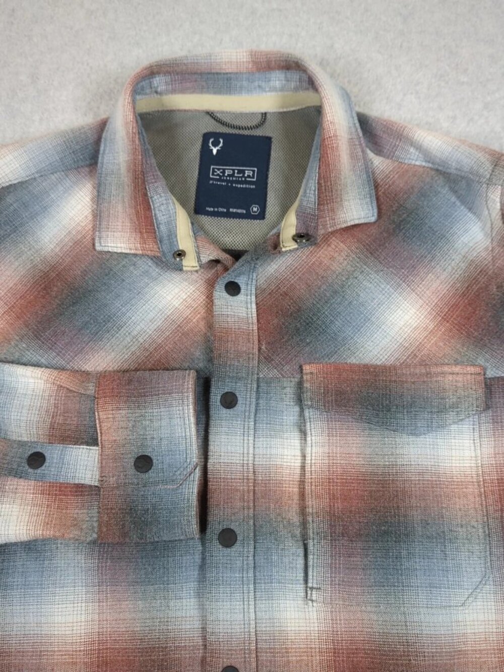 Jeremiah XPLR Flannel Shirt Men's Medium Plaid Outdoor Long Sleeve Workwear